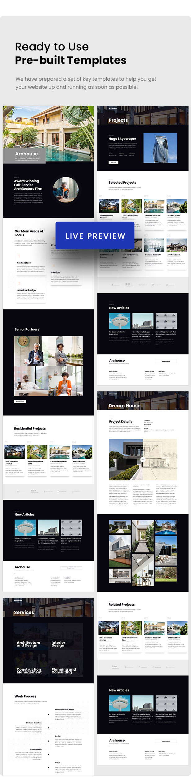 Archouse - Architecture & Interior Design Studio Elementor Template Kit