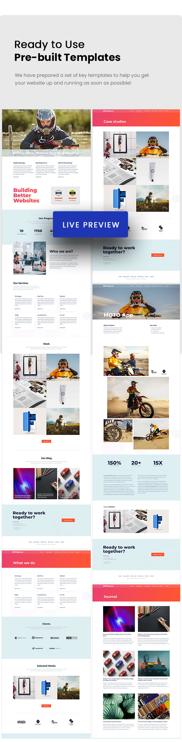 BBW - Web Design Agency Elementor Template Kit - 2