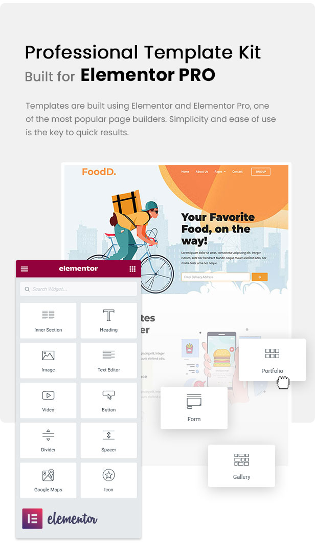 FoodDelivery - Local Business Elementor Template Kit