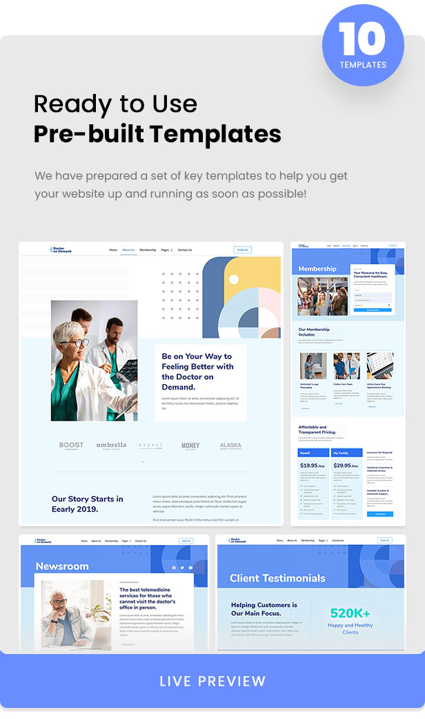 Doctor on Demand – Online Consultations Elementor Template Kit - 2